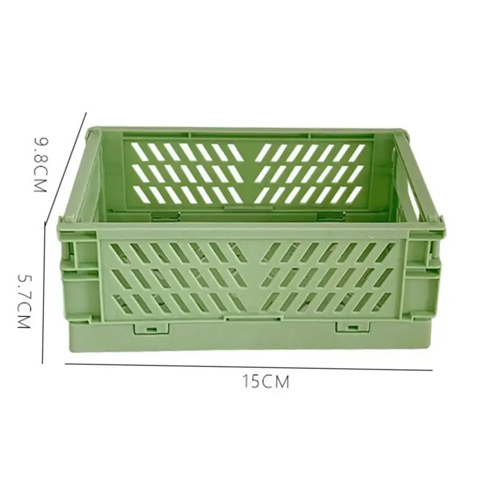 Mini Folding Storage Box Collapsible Storage Container for Home Small Things Home Office Stationery Organizer