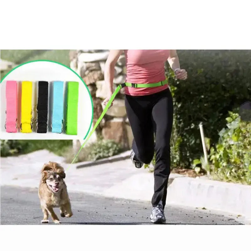 Long Adjustable Waist Pet Dogs Leash Running Hands Freely Pet Products Dogs Harness Collar Jogging Lead Waist Rope