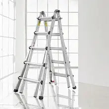 Telescopic Ladder Collapsible Ladder Extension,Max Extension Reach 17 ft with Two