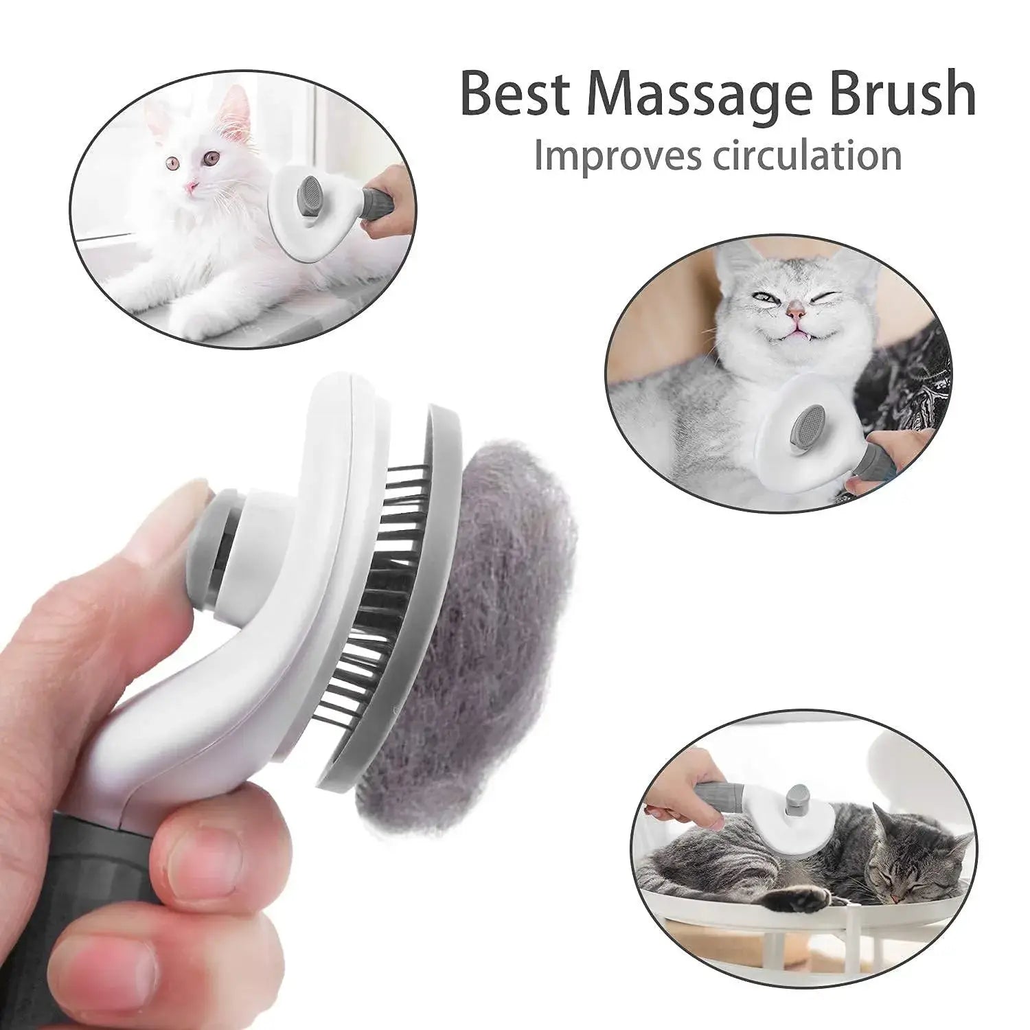 Pet Dog Brush Cat Comb Self Cleaning Pet Hair Remover Brush For Dogs Cats Grooming Tools Pets Dematting Comb Dogs