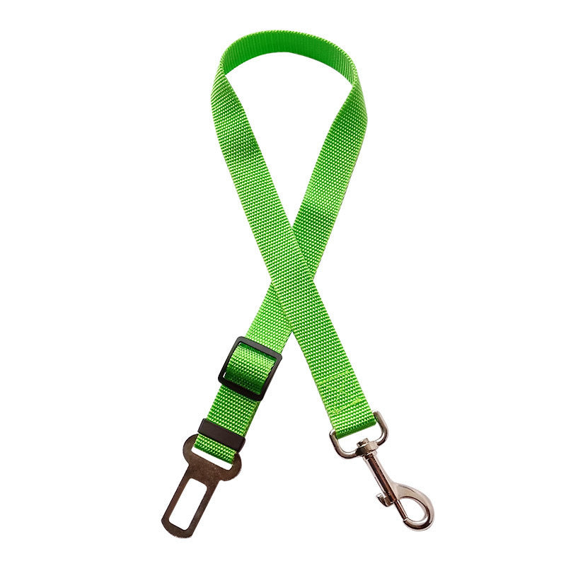 Buckle Up in Style with Adjustable Pet Cat Dog Car Seat Belt - Green - Pet