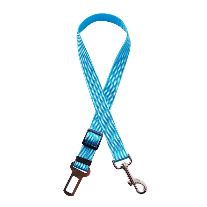 Buckle Up in Style with Adjustable Pet Cat Dog Car Seat Belt - Sky Blue - Pet