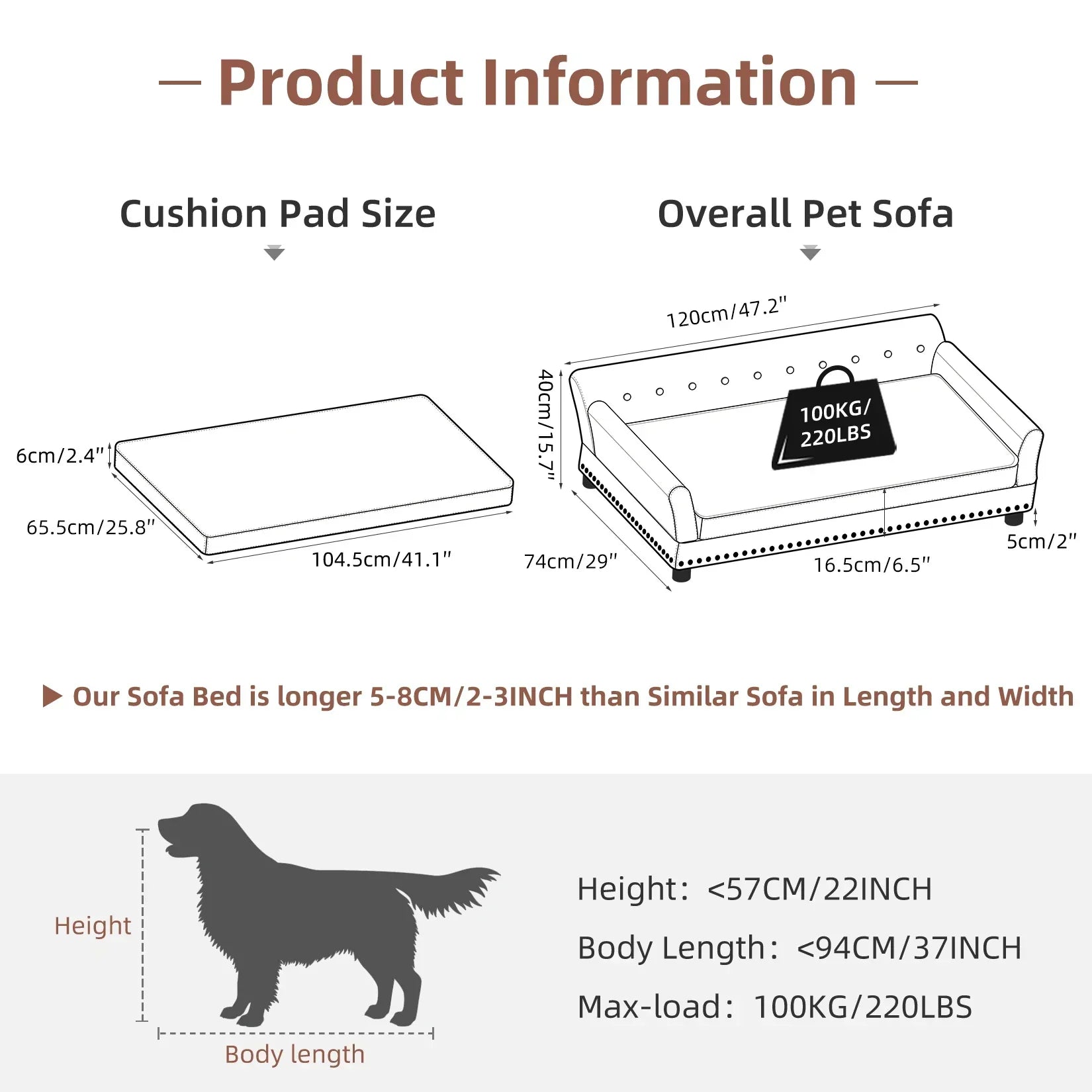 BingoPaw Orthopedic Sofa-Style Dog Bed