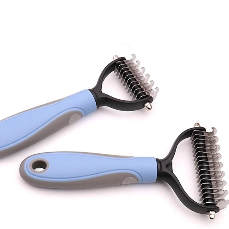 Pets Fur Knot Cutter Dog Grooming Shedding Tools Pet Cat Hair Removal Comb Brush Double Sided Pet Products Comb