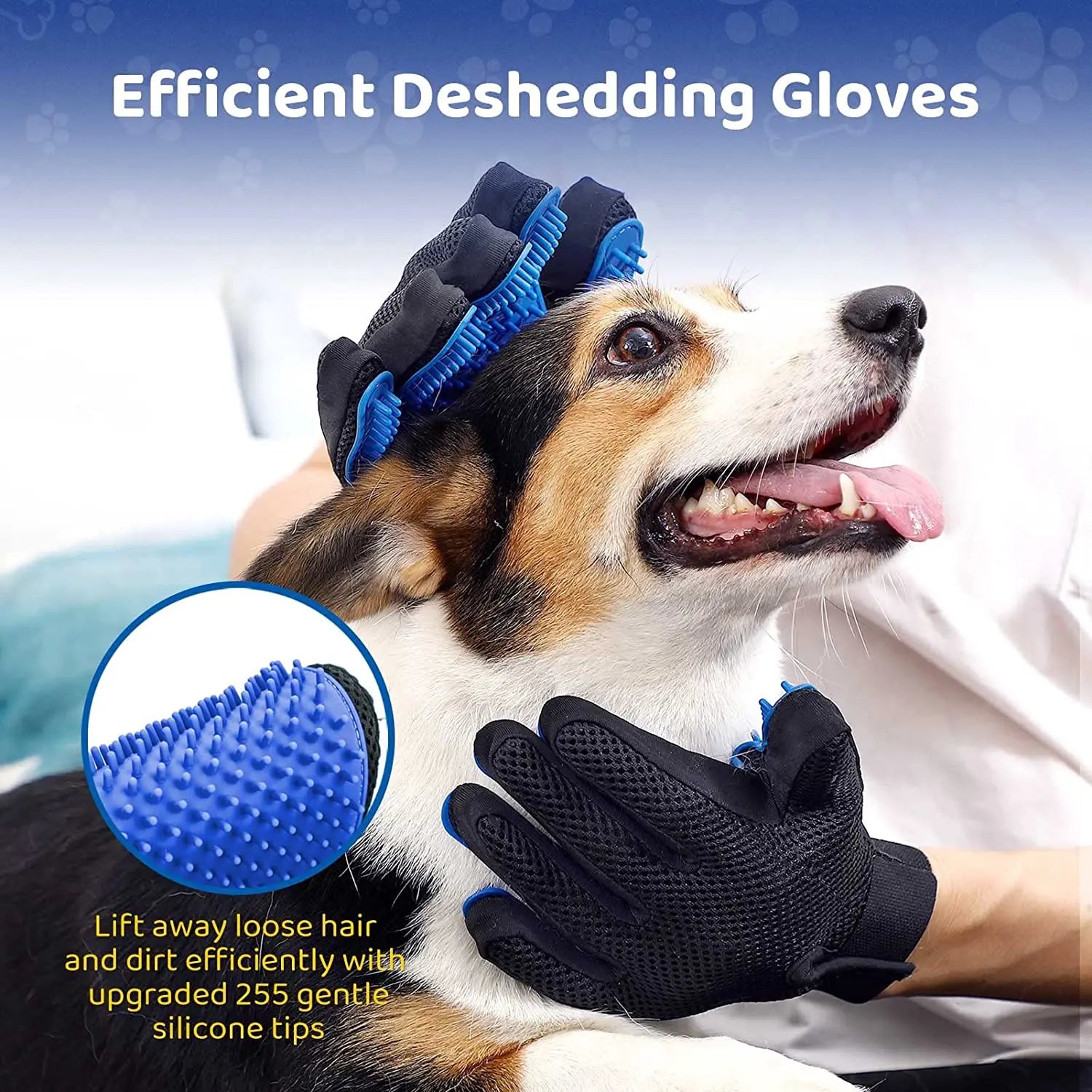 Pet Grooming Glove Gentle Efficient Pet Hair Remover Mitt Cat Accessories Pet Glove for Dogs Cats Pet Products Cat