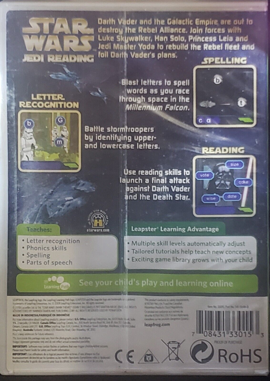 LeapFrog Leapster Learning Game Star Wars Jedi Reading (Leapster 2009) Sealed - Video game